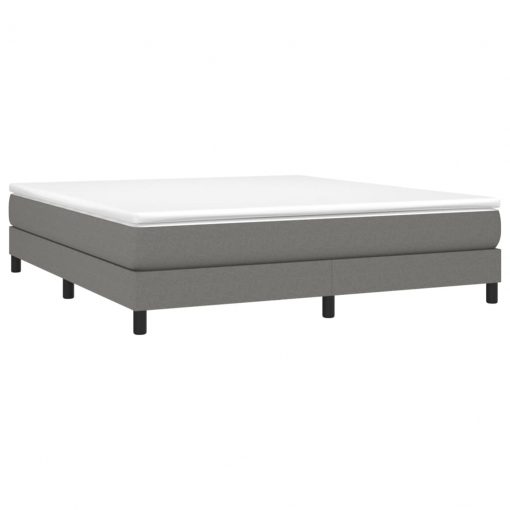 Box spring posteljni okvir temno siv 160x200 cm blago