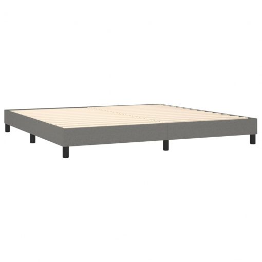 Box spring posteljni okvir temno siv 200x200 cm blago