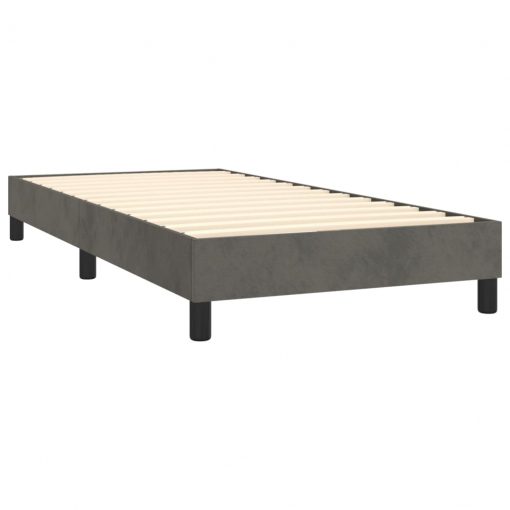 Box spring posteljni okvir temno siv 90x200 cm žamet