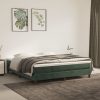 Box spring posteljni okvir temno zelen 160x200 cm žamet