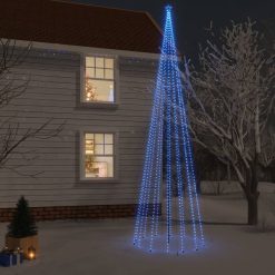 Božično drevo s konico 1134 modrih LED lučk 800 cm