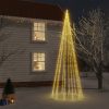 Božično drevo s konico 732 toplo belih LED lučk 500 cm