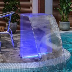 Fontana za bazen z RGB LED lučkami in priključkom akril 51 cm