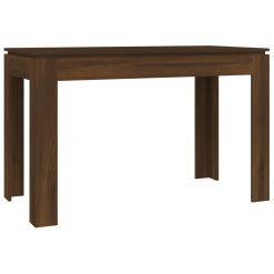 Jedilna miza rjavi hrast 120x60x76 cm konstruiran les