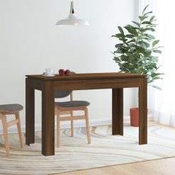 Jedilna miza rjavi hrast 120x60x76 cm konstruiran les