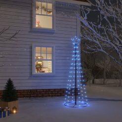 Novoletna jelka stožec 108 modrih LED lučk 70x180 cm