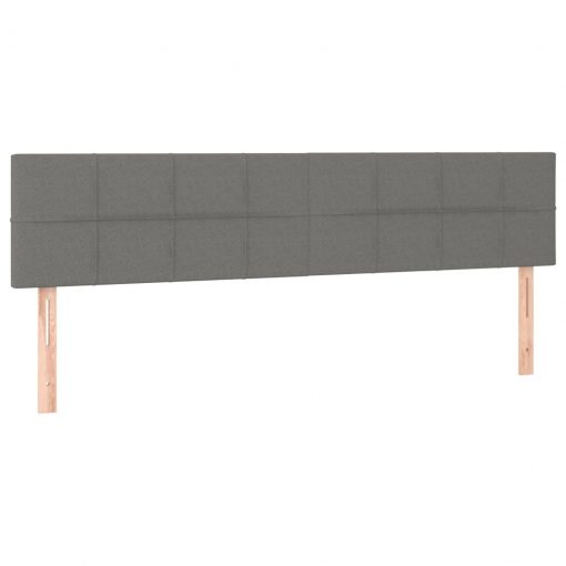 Posteljno vzglavje 2 kosa temno siv 80x5x78/88 cm blago