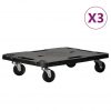 Transportni vozički 3 kosi črni 58x38x12 cm polipropilen