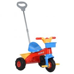 Tricikel za otroke z ročajem za starše večbarven