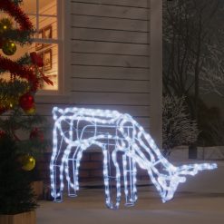 Zložljiva figura severni jelen s 144 hladno belimi LED lučkami