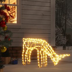 Zložljiva figura severni jelen s 144 toplo belimi LED lučkami