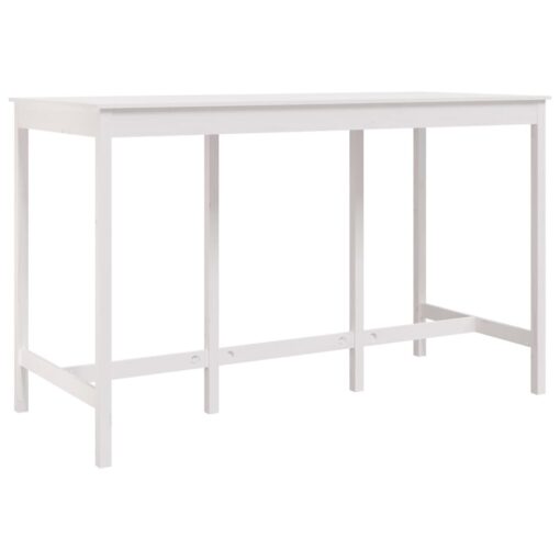 Barska miza bela 180x80x110 cm trdna borovina