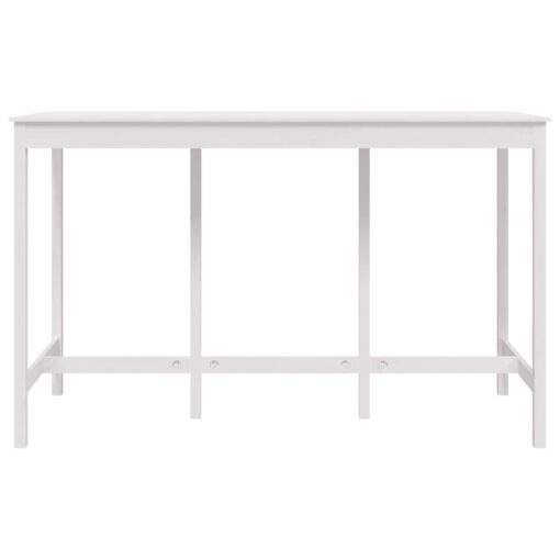 Barska miza bela 180x80x110 cm trdna borovina
