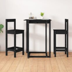 Barski stol 2 kosa črne barve 40x41