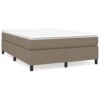 Box spring posteljni okvir taupe 140x200 cm blago