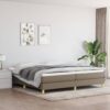 Box spring posteljni okvir taupe 200x200 cm blago