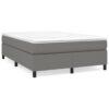 Box spring posteljni okvir temno siv 140x200 cm blago