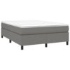 Box spring posteljni okvir temno siv 140x200 cm blago