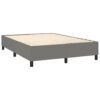 Box spring posteljni okvir temno siv 140x200 cm blago