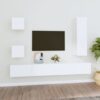 Komplet TV omaric 5-delni bel inženirski les