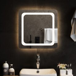 LED kopalniško ogledalo 50x50 cm