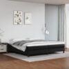 Box spring posteljni okvir črn 200x200 cm umetno usnje