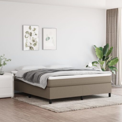 Box spring posteljni okvir taupe 180x200 cm blago