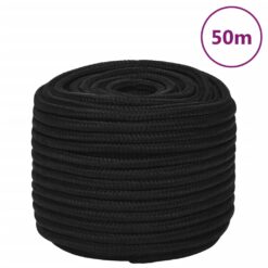 Delovna vrv črna 12 mm 50 m poliester