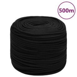 Delovna vrv črna 6 mm 500 m polipropilen