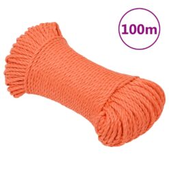 Delovna vrv oranžna 3 mm 100 m polipropilen