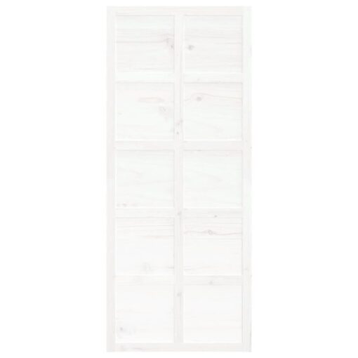 Hlevska vrata bela 90x1,8x214 cm trdna borovina - Image 4