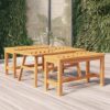 Klubska mizica 100x50x45 cm trden akacijev les