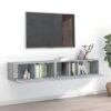 Komplet TV omaric 2-delni siv sonoma inženirski les