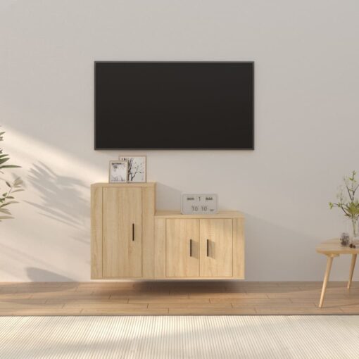 Komplet TV omaric 2-delni sonoma hrast inženirski les