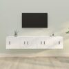 Komplet TV omaric 4-delni bel inženirski les