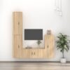 Komplet TV omaric 4-delni sonoma hrast inženirski les