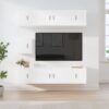 Komplet TV omaric 7-delni bel inženirski les