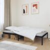 Kovinski posteljni okvir črn 107x203 cm