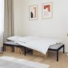Kovinski posteljni okvir črn 90x200 cm