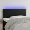 LED posteljno vzglavje črno 100x5x78/88 cm umetno usnje