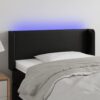 LED posteljno vzglavje črno 103x16x78/88 cm umetno usnje