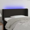 LED posteljno vzglavje črno 83x16x78/88 cm blago