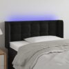 LED posteljno vzglavje črno 93x16x78/88 cm žamet