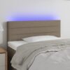LED posteljno vzglavje taupe 100x5x78/88 cm blago
