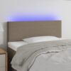 LED posteljno vzglavje taupe 80x5x78/88 cm blago
