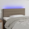 LED posteljno vzglavje taupe 90x5x78/88 cm blago