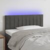 LED posteljno vzglavje temno sivo 100x5x78/88 cm žamet