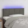 LED posteljno vzglavje temno sivo 100x5x78/88 cm žamet