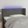 LED posteljno vzglavje temno sivo 93x16x78/88 cm žamet