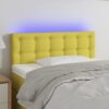 LED posteljno vzglavje zeleno 100x5x78/88 cm blago